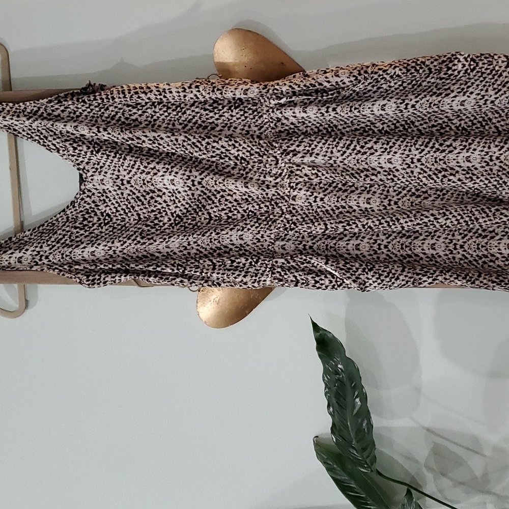 Elegant Black and Cream Patterned Jumpsuit